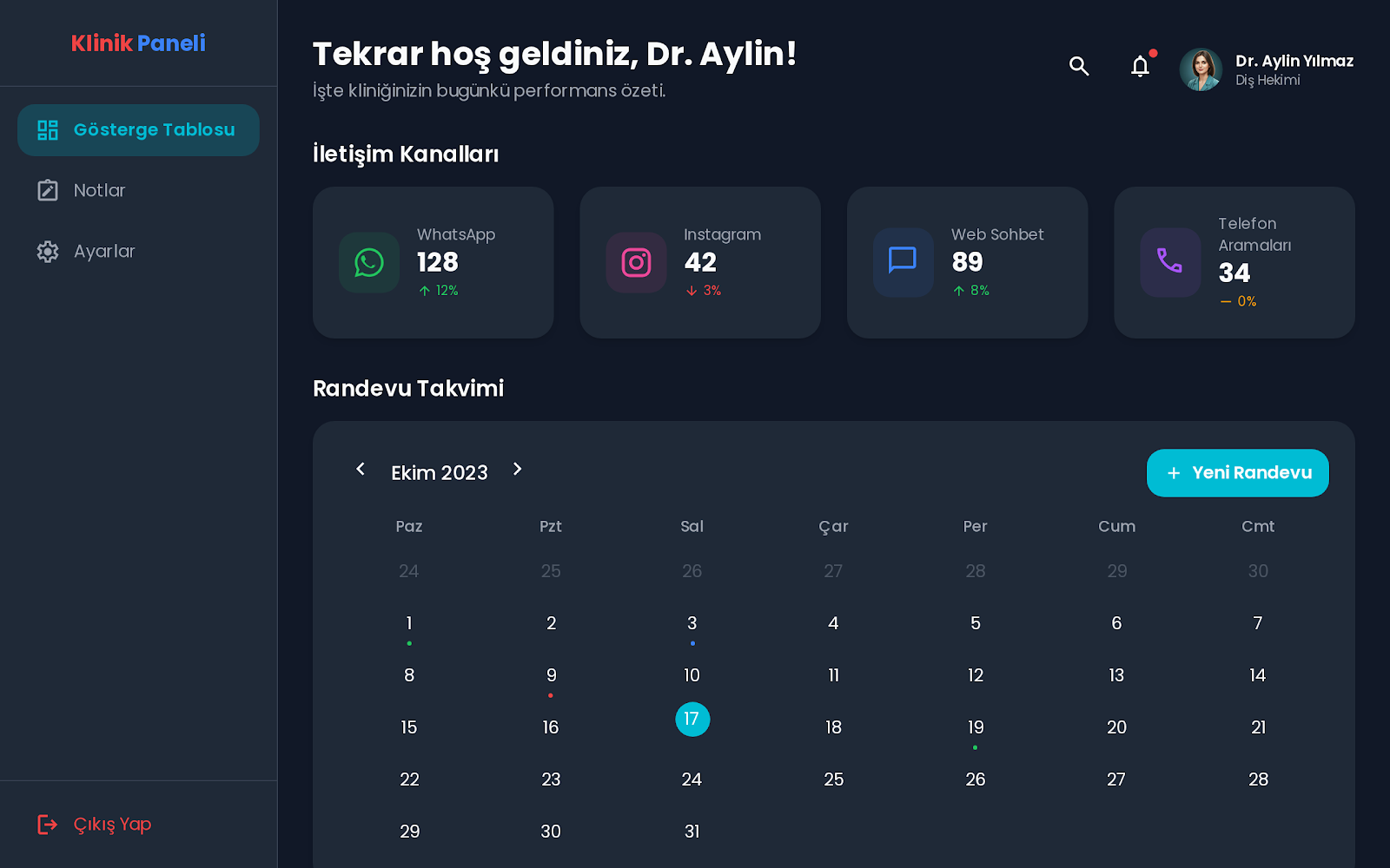 Agent Clinics CRM Panel